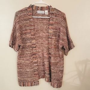 Alfred Dunner Women's Open Cardigan multicolor PM short sleeve